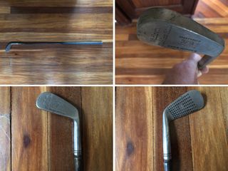 Juego de Golf vintage antiguo (bolsa+8 palos golf)