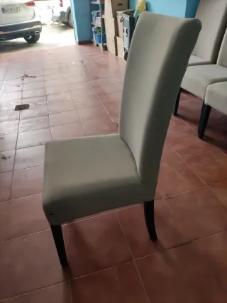 6 Sillas Comedor Tapizadas Tela Madera