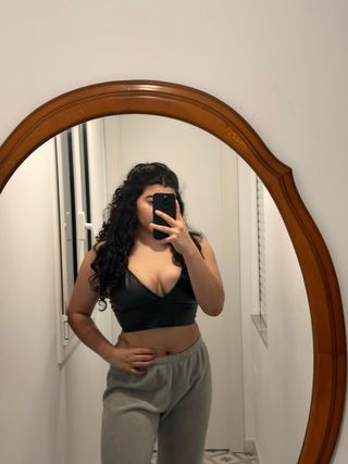 Crop top fiesta negro