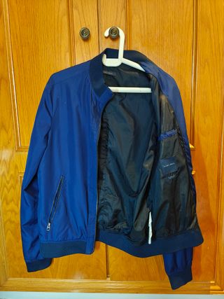 Chaqueta Bomber Zara Man Azul Talla L