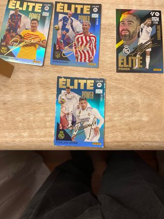 Cartas de fútbol firmadas Élite Power La Liga