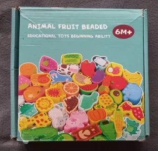 Juego Cuentas Animales Frutas 6M+