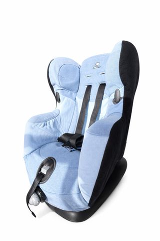 Seggiolino auto blu e nero