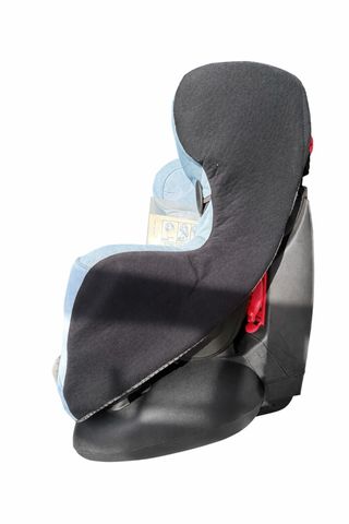 Seggiolino auto blu e nero