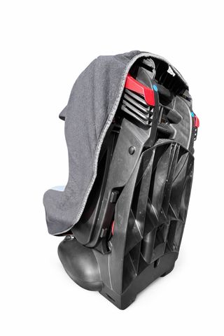 Seggiolino auto blu e nero