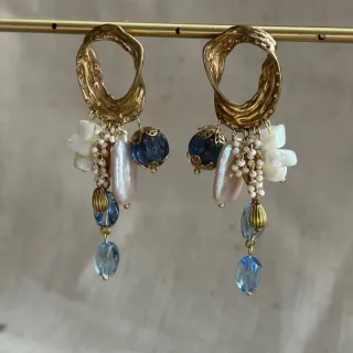 Pendientes vintage barrocos con flecos