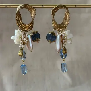 Pendientes vintage barrocos con flecos