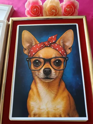 Lámina decorativa gato Frida