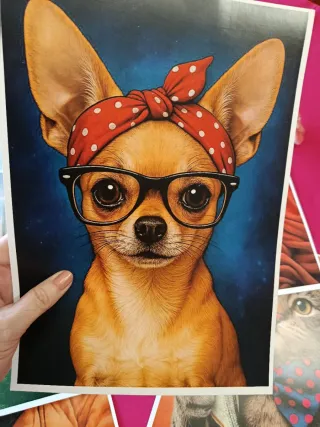 Lámina decorativa gato Frida