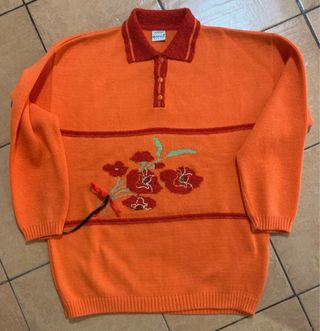 Maglioncino vintage donna arancione L