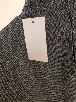 Vestido Zara preto e cinza