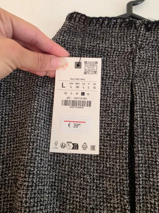 Vestido Zara preto e cinza