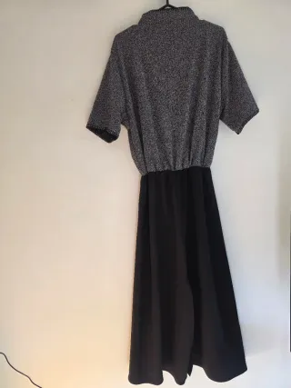 Vestido Zara preto e cinza