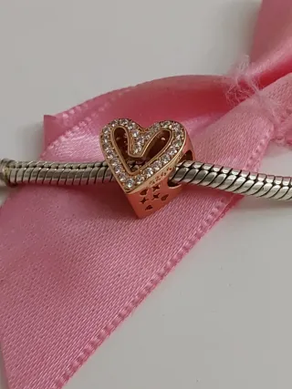 Charm Corazón Plata S925 Circonitas