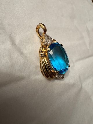 Colgante Oro 14kt con Aguamarina