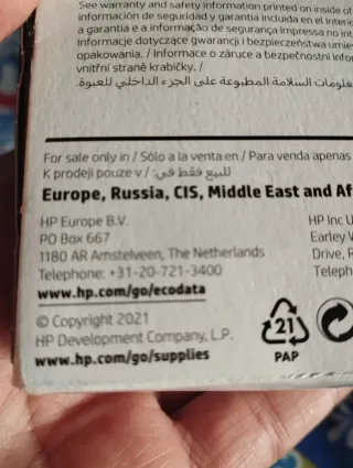 Cartucho Tinta HP 912XL Negro