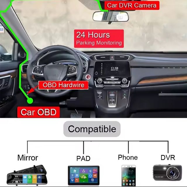 OBD2 ADAPTADOR USB CON INTERRUPTOR