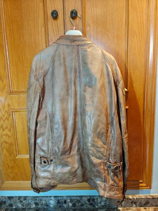 Chaqueta Piel Massimo Dutti Marrón