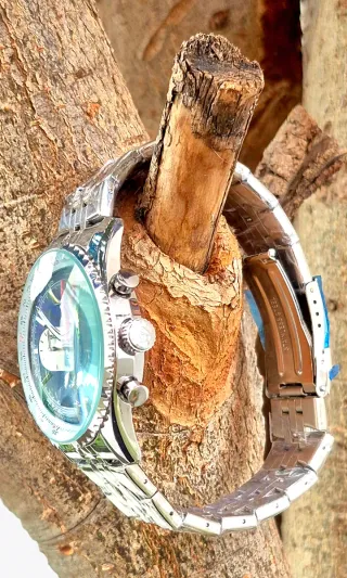 Reloj Aviador Cronógrafo de Acero Inoxidabe.