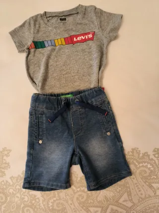 Conjunto bebé Levi's y Benetton