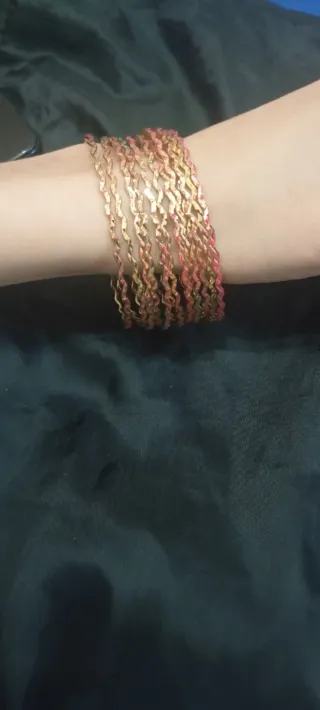 Pulseras doradas finas