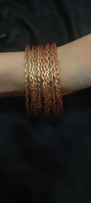 Pulseras doradas finas