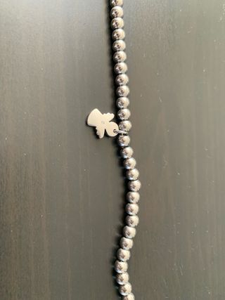 Bracciale pallini con ciondolo angelo