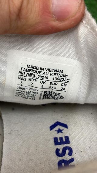 Converse All Star Bianche Tg 37.5