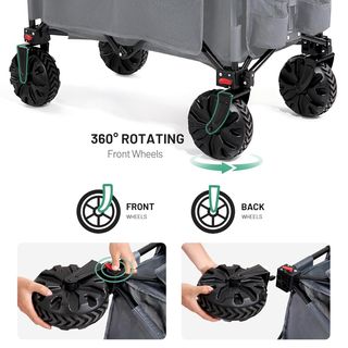 Carro Playa Plegable Ruedas Grandes 100kg