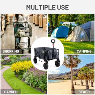 Carro Playa Plegable Ruedas Grandes 100kg