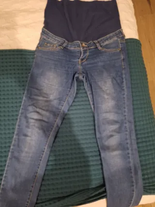 Pantalón premamá azul