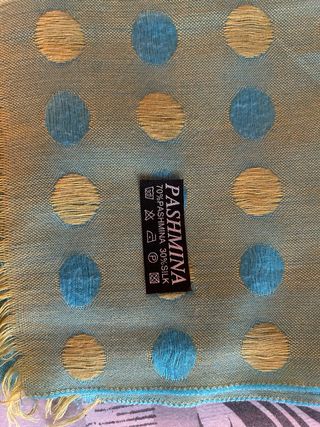 Fular mujer verde y amarillo