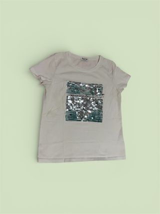 Camiseta blanca lentejuelas