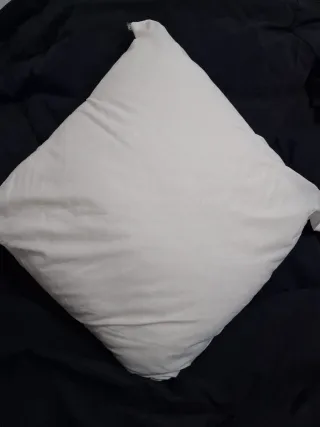 Relleno cojín blanco tela. 4 unidades