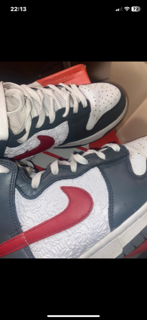 Nike Dunk High Grigio Rosso Bianco