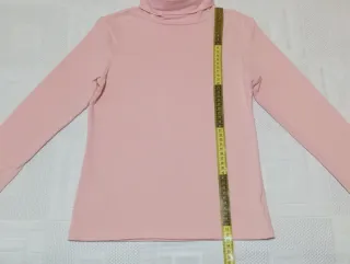 Jersey básico cuello cisne rosa