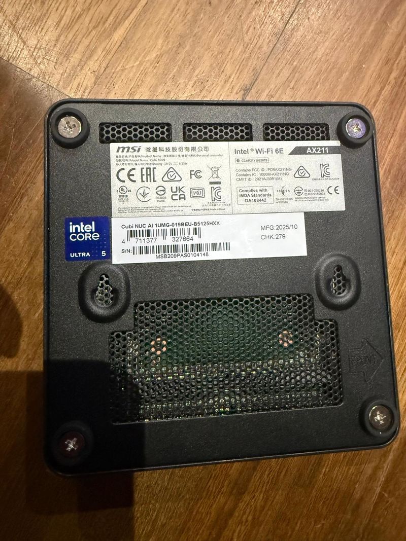Mini PC MSI Intel Core Ultra 5 16GB DDR5 SSD 512 afbeelding 2