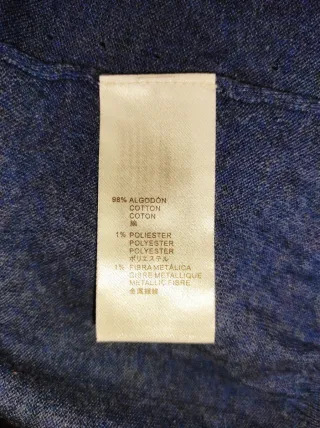 Jersey Yerse azul manga larga 100% algodón