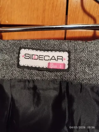 Falda Sidecar Negra y Gris