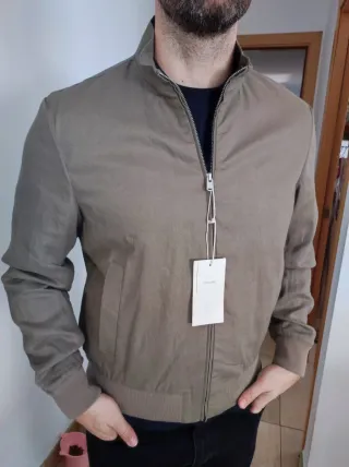 Chaqueta Zara Lino Beige