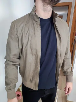 Chaqueta Zara Lino Beige