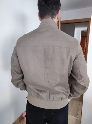 Chaqueta Zara Lino Beige