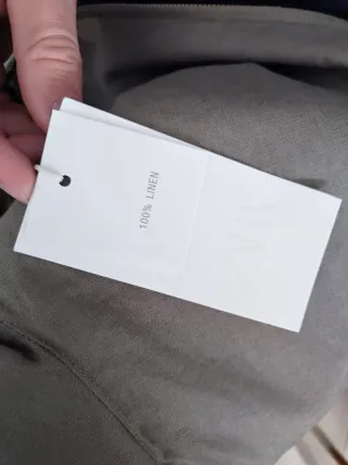 Chaqueta Zara Lino Beige