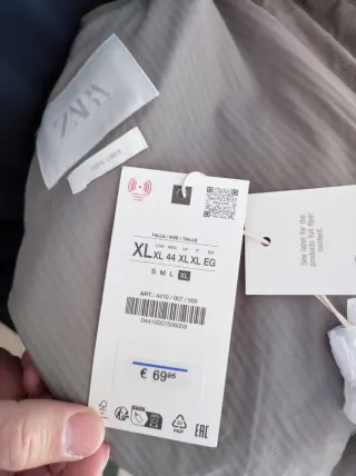 Chaqueta Zara Lino Beige