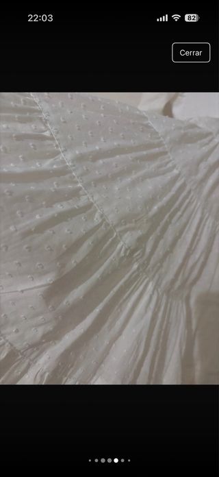 Traje Flamenca Niña talla dos años blanco plumeti