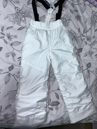 Pantalón mono esquí niño/a blanco