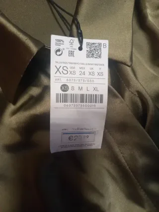 Vestido dorado/verde mujer