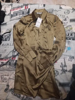 Vestido dorado/verde mujer