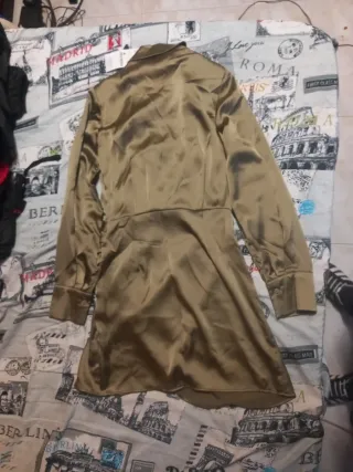 Vestido dorado/verde mujer