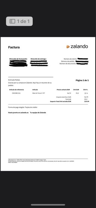 Nike Air Force 1 '07 Talla 44